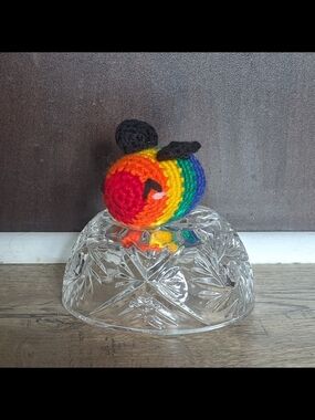 Handmade Rainbow Crochet Bees